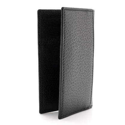 Gucci Textured Dollar Calfskin Horsebit Card Holder Black 3 of 7