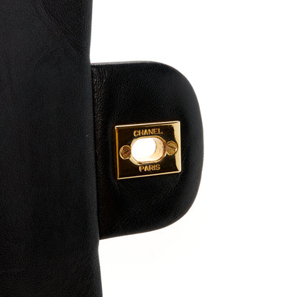 Chanel Lambskin Quilted Medium Double Flap Black 7 of 14