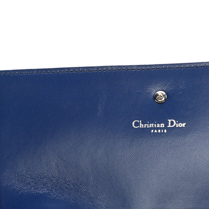 Christian Dior Grained Calfskin Diorama Croisiere Chain Wallet Blue 11 of 14