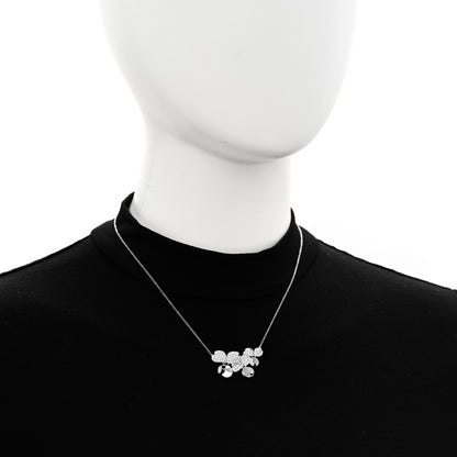Tiffany Platinum Diamond Mini Paper Flowers Cluster Pendant Necklace 2 of 6