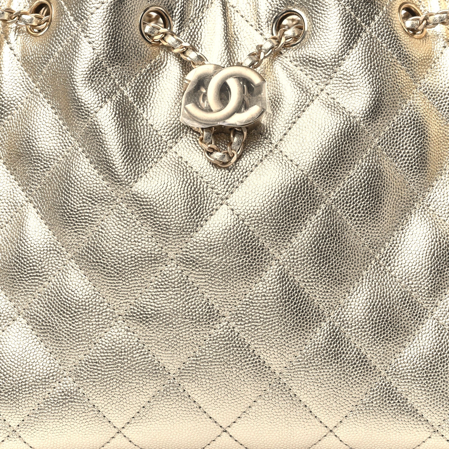 Chanel Metallic Caviar Quilted Small Chanel 25 Handbag Gold 8 of 11