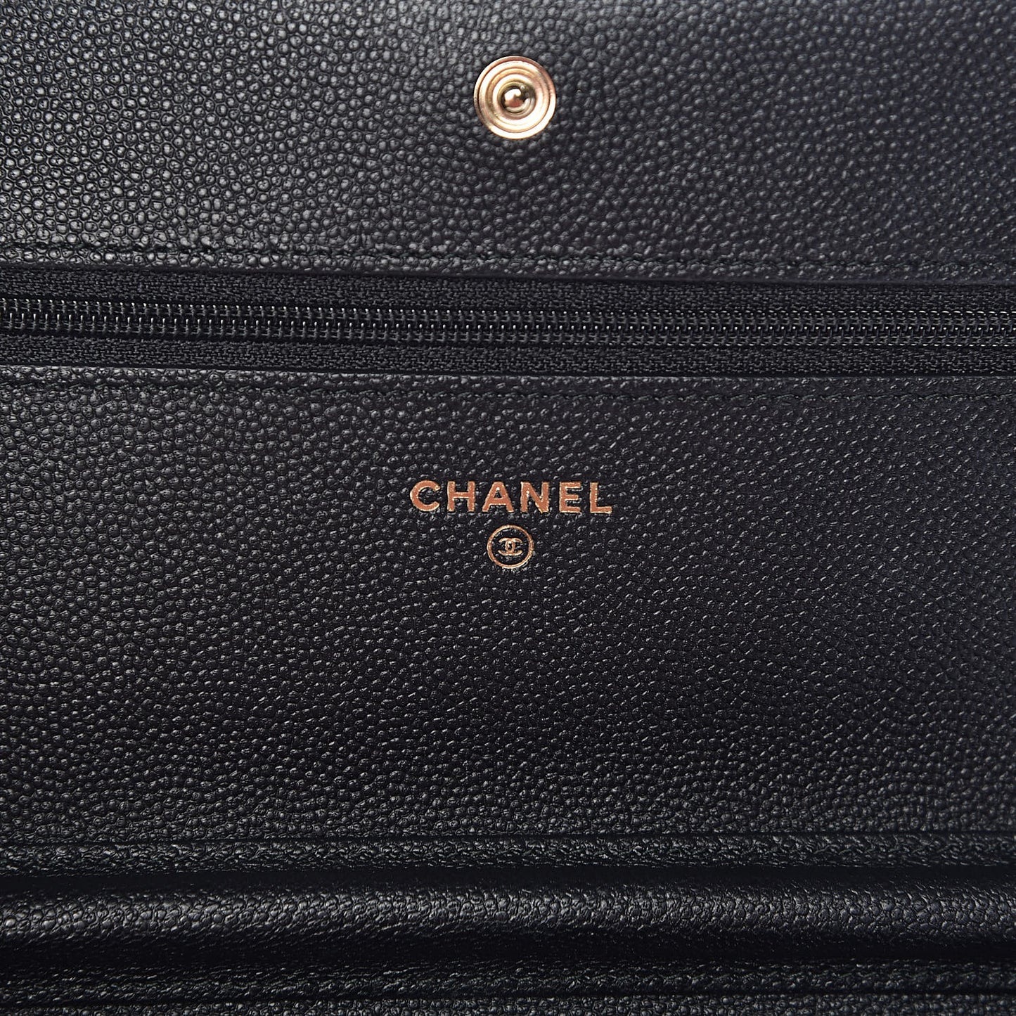 Caviar Quilted Boy Wallet On Chain WOC Black