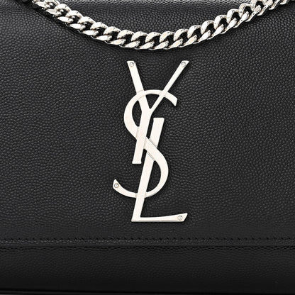 Saint Laurent Grain De Poudre Small Monogram Kate Satchel Black 8 of 10