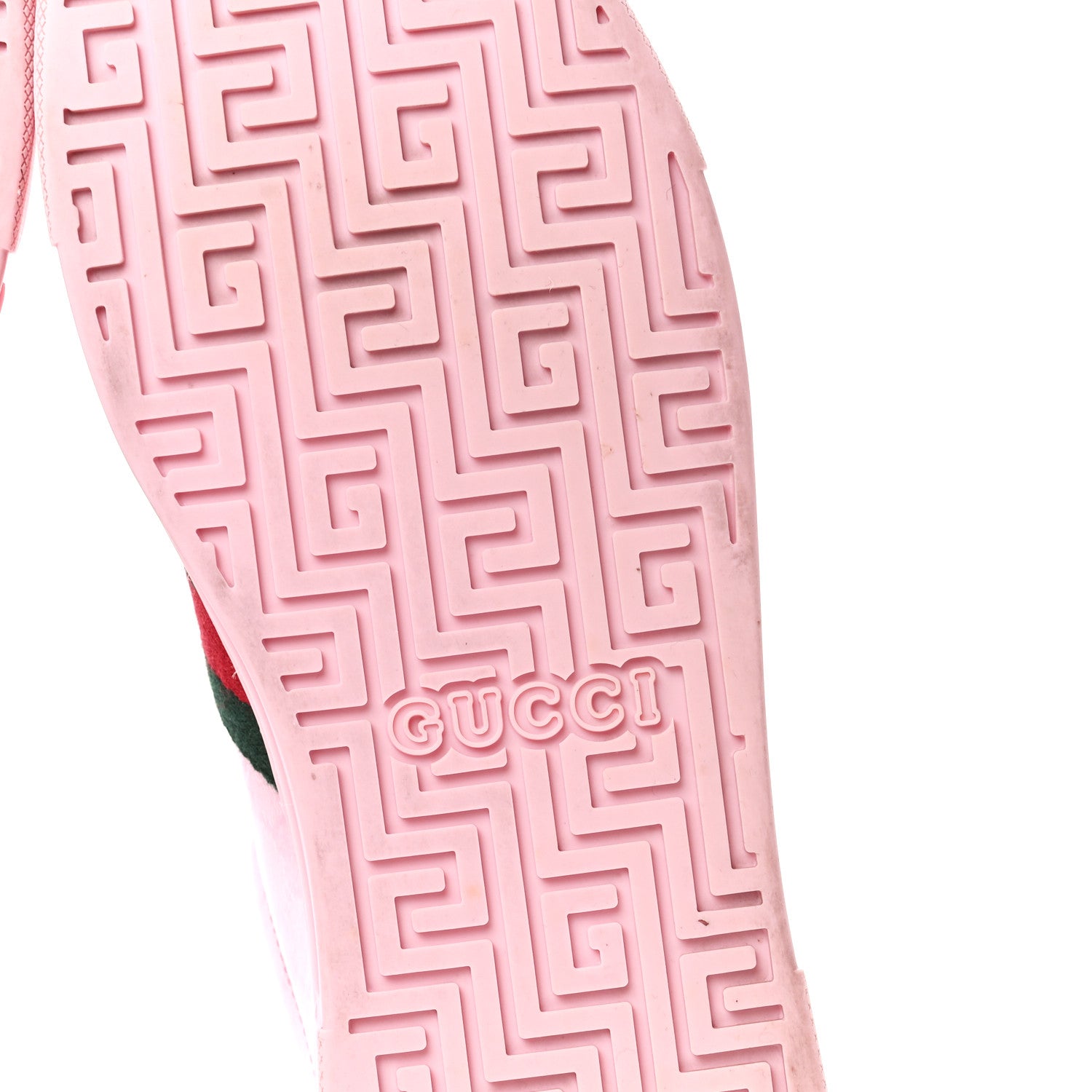 Gucci Crystal Monogram Textured Dollar Calfskin Web Womens New Ace Sneakers 41.5 Sugar Pink 6 of 11