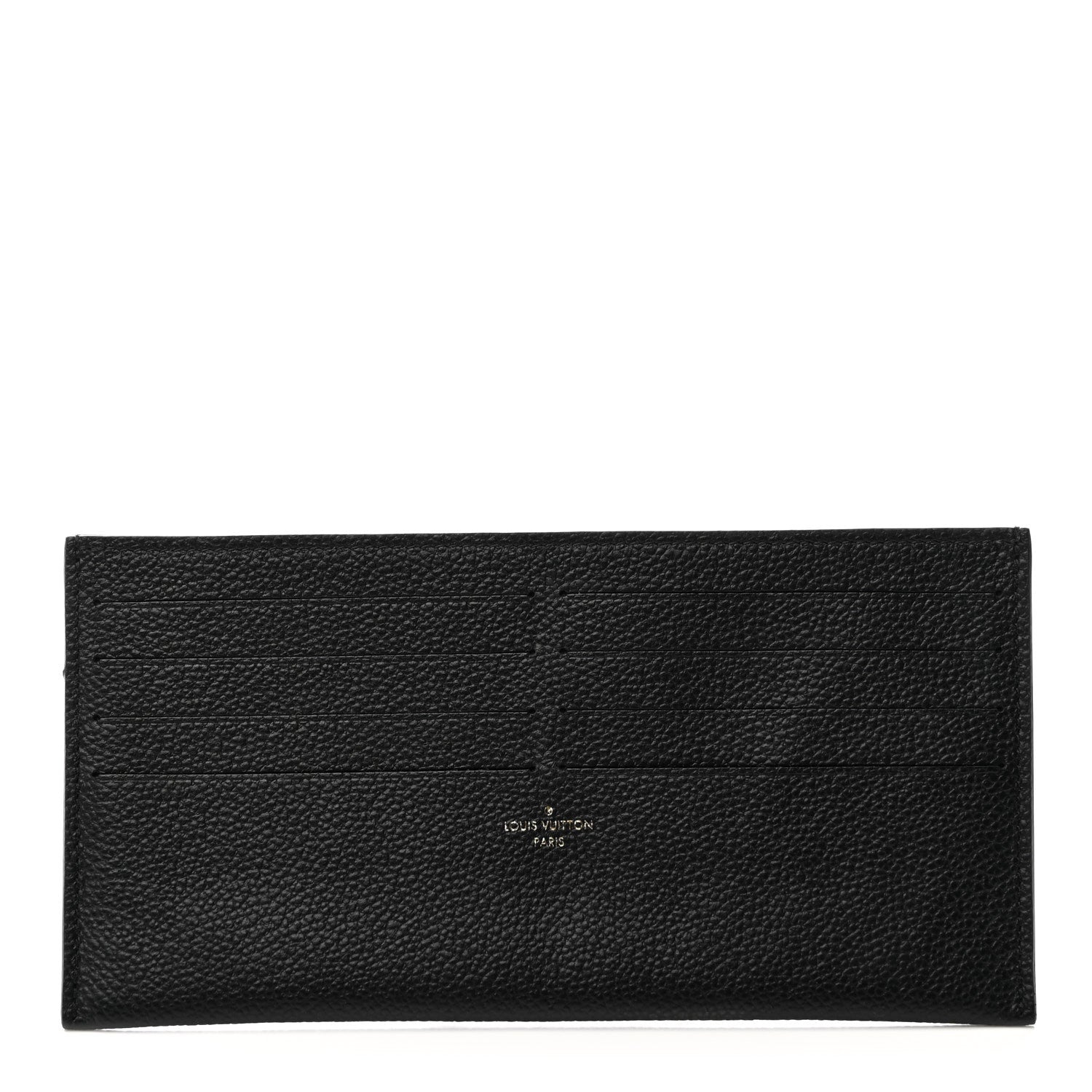 Louis Vuitton Calfskin Felicie Chain Wallet Card Holder Insert Black 1 of 6