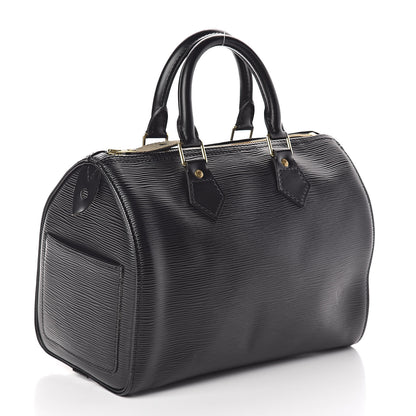 Louis Vuitton Epi Speedy 25 Black 3 of 10