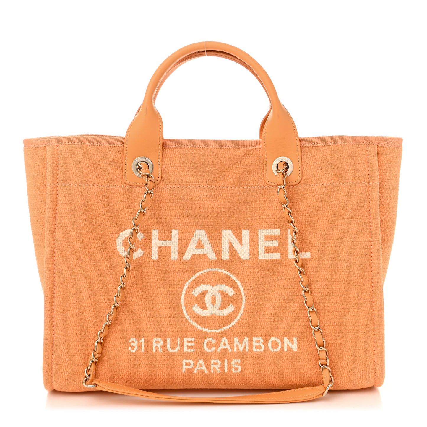 Canvas Small Deauville Tote Light Orange