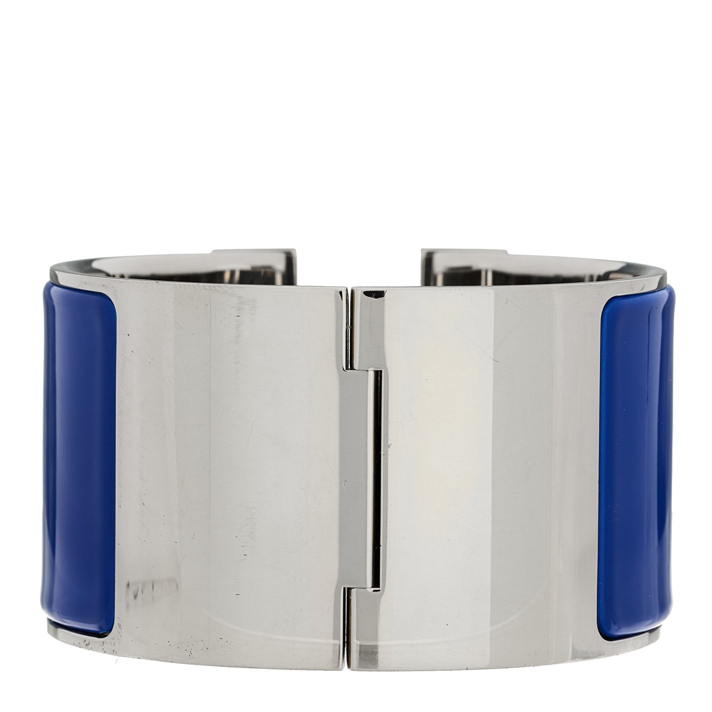 Enamel Extra Wide Clic Clac H Bracelet GM Bleu Electrique