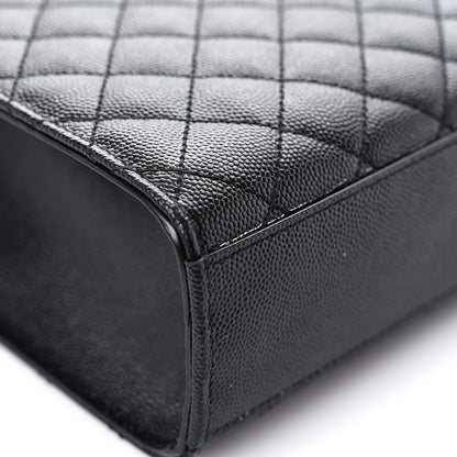 Saint Laurent Grain De Poudre Textured Mixed Matelasse Large Triquilt Monogram Monochrome Satchel Black 8 of 10