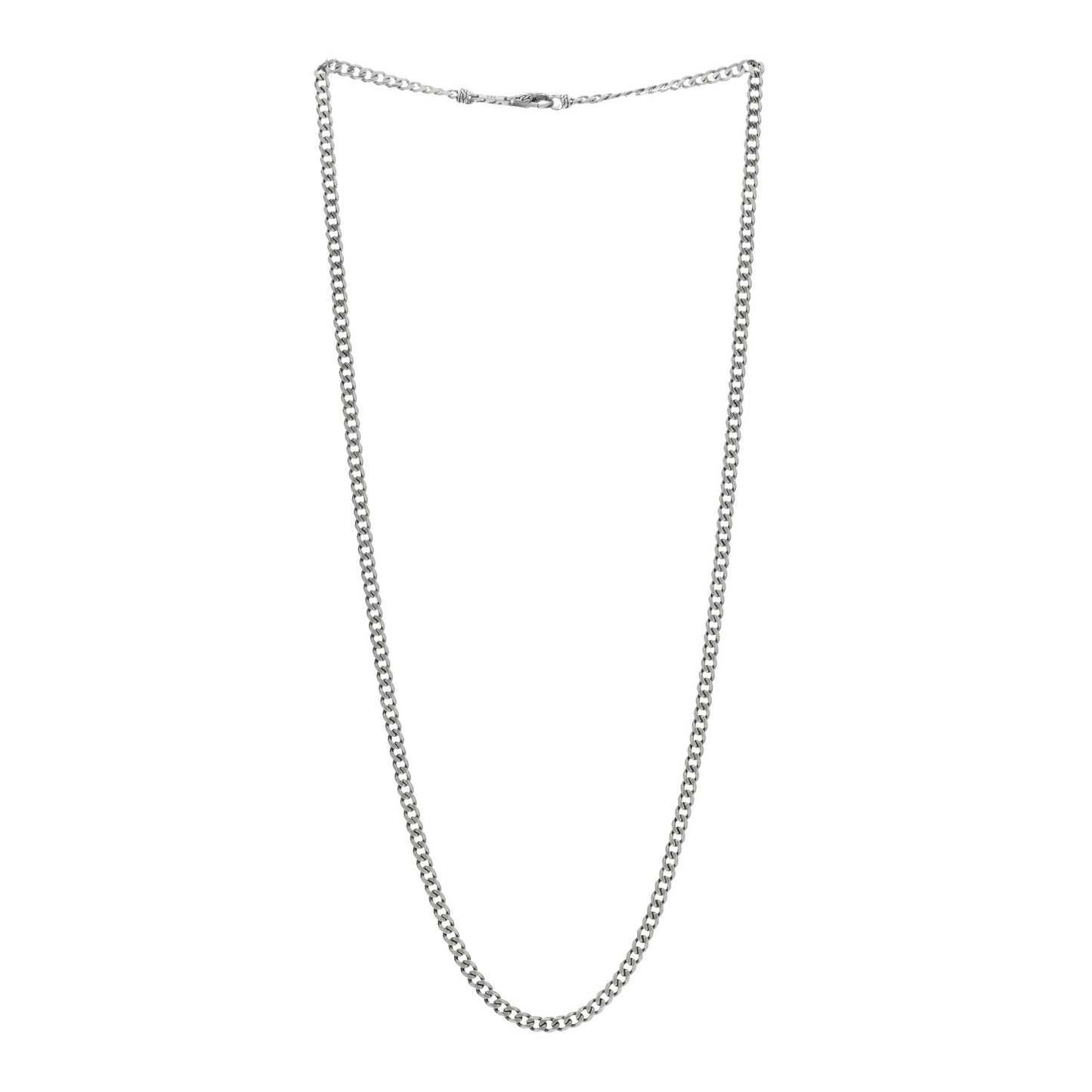 Sterling Silver 3.9mm Curb Chain Necklace 22"