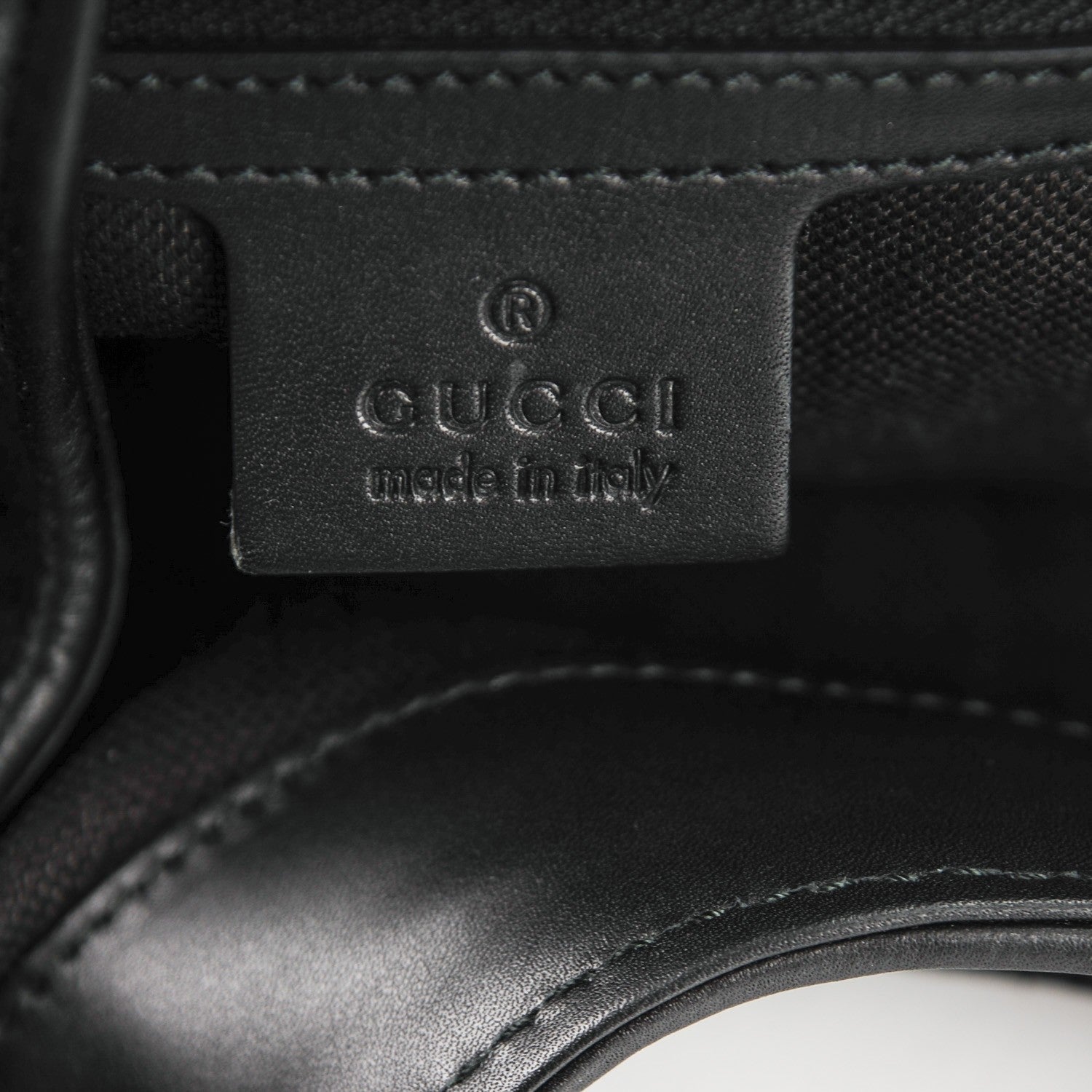 Gucci Nubuck Brocade Large Soft Stirrup Shoulder Bag Black 6 of 7