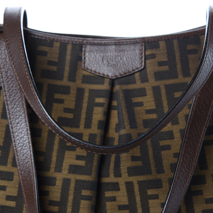 Fendi Zucca Vitello Artic Grande Shopping Tote Tobacco Castagna 11 of 11