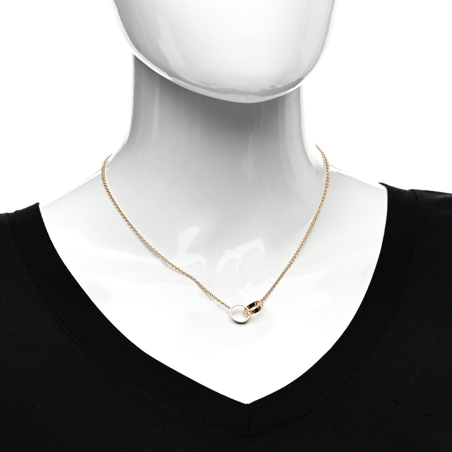18K Yellow Gold Interlocking LOVE Necklace
