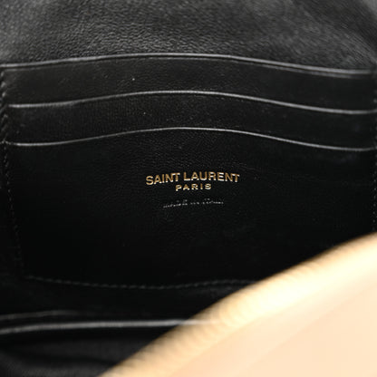 Saint Laurent Calfskin Matelasse Monogram Mini Lou Camera Bag Dark Beige 6 of 10