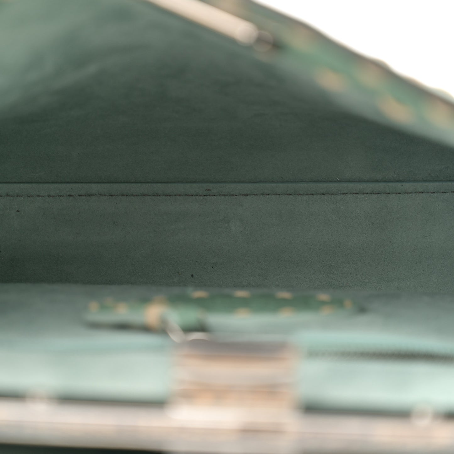 Cuoio Romano Snakeskin Selleria Mini Peekaboo Iconic Satchel Mint Stone