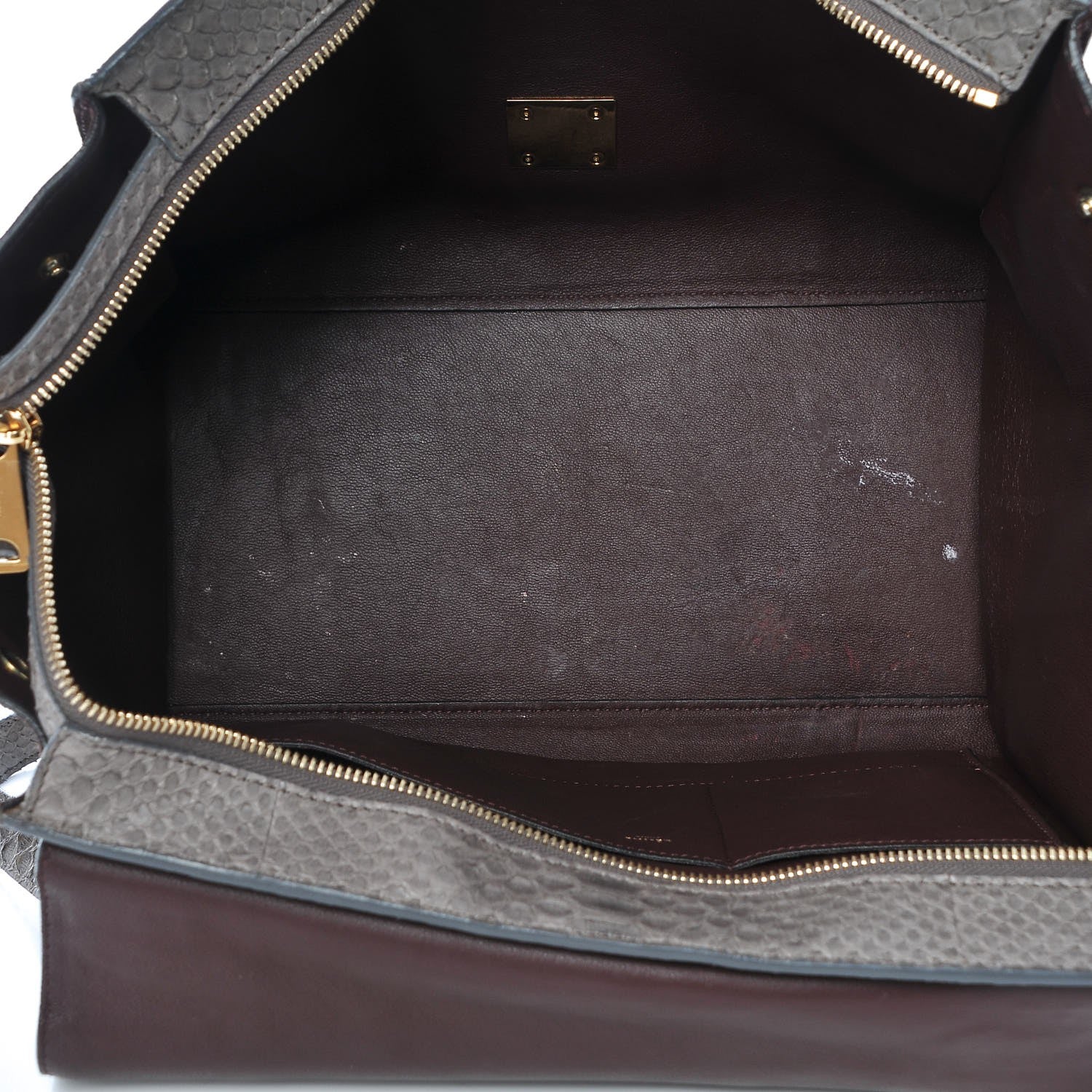 Celine Python Suede Medium Trapeze 5 of 11