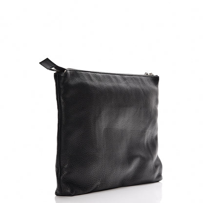 Gucci Deerskin Interlocking G Portfolio Clutch Black 4 of 9