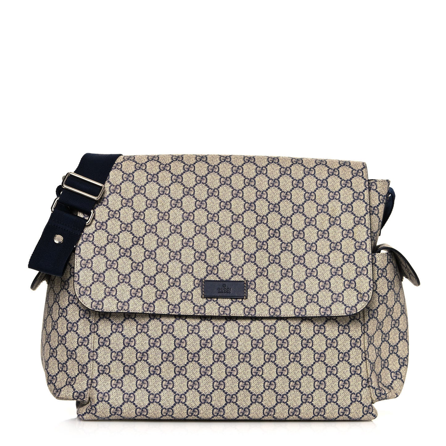 GG Plus Monogram Messenger Diaper Bag Navy