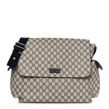 Gucci GG Plus Monogram Messenger Diaper Bag Navy 1 of 15
