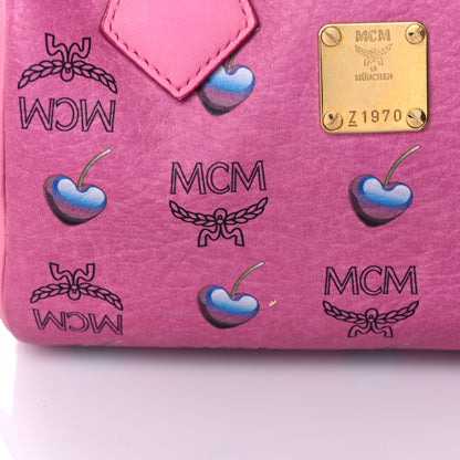 MCM Sweet Visetos Mini Boston Bag Pink 15 of 16