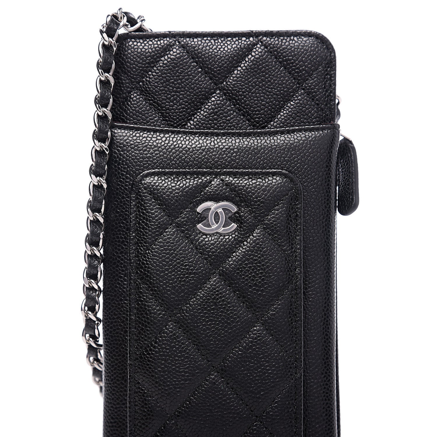 Chanel Caviar Quilted Zip Phone Case Black 4 of 7
