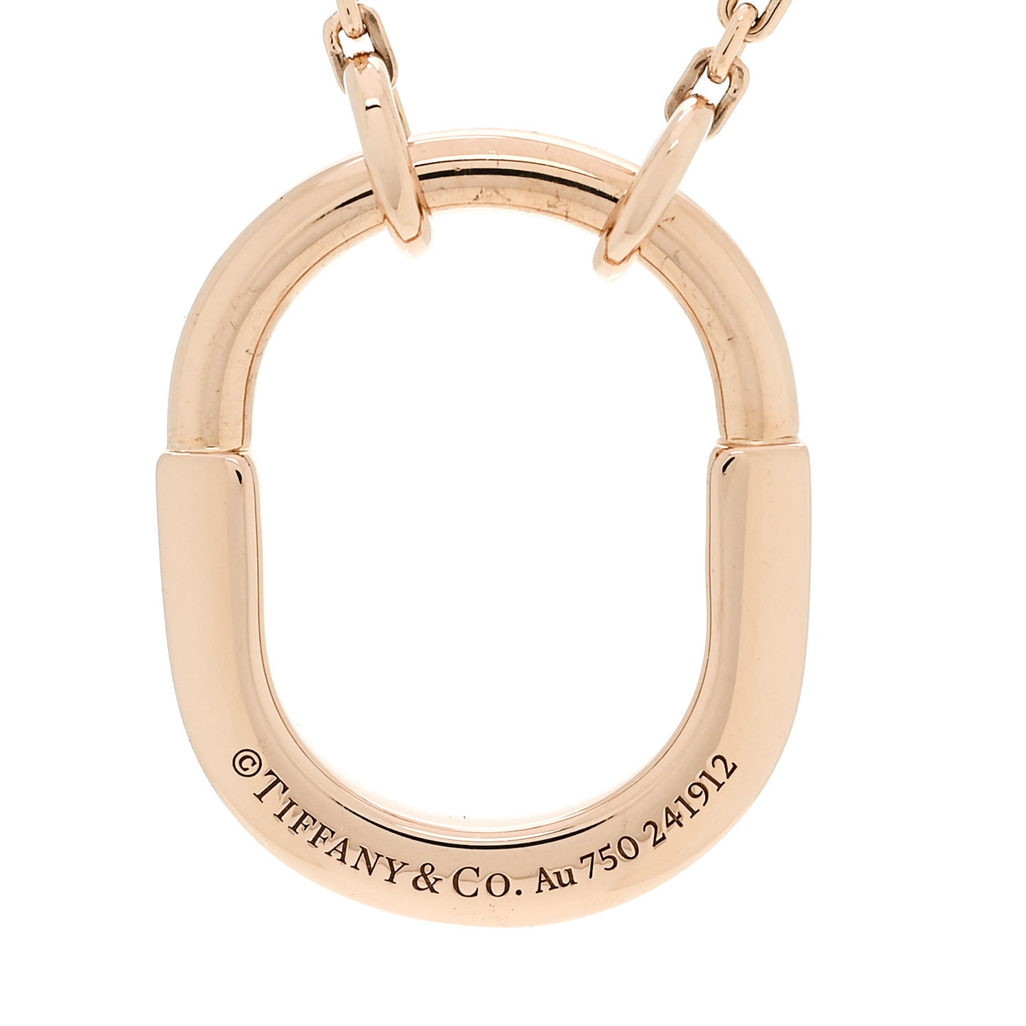 18K Rose Gold Small Lock Pendant Necklace