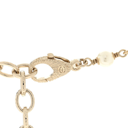 Chanel Crystal Pearl Star CC Short Necklace Silver 4 of 4