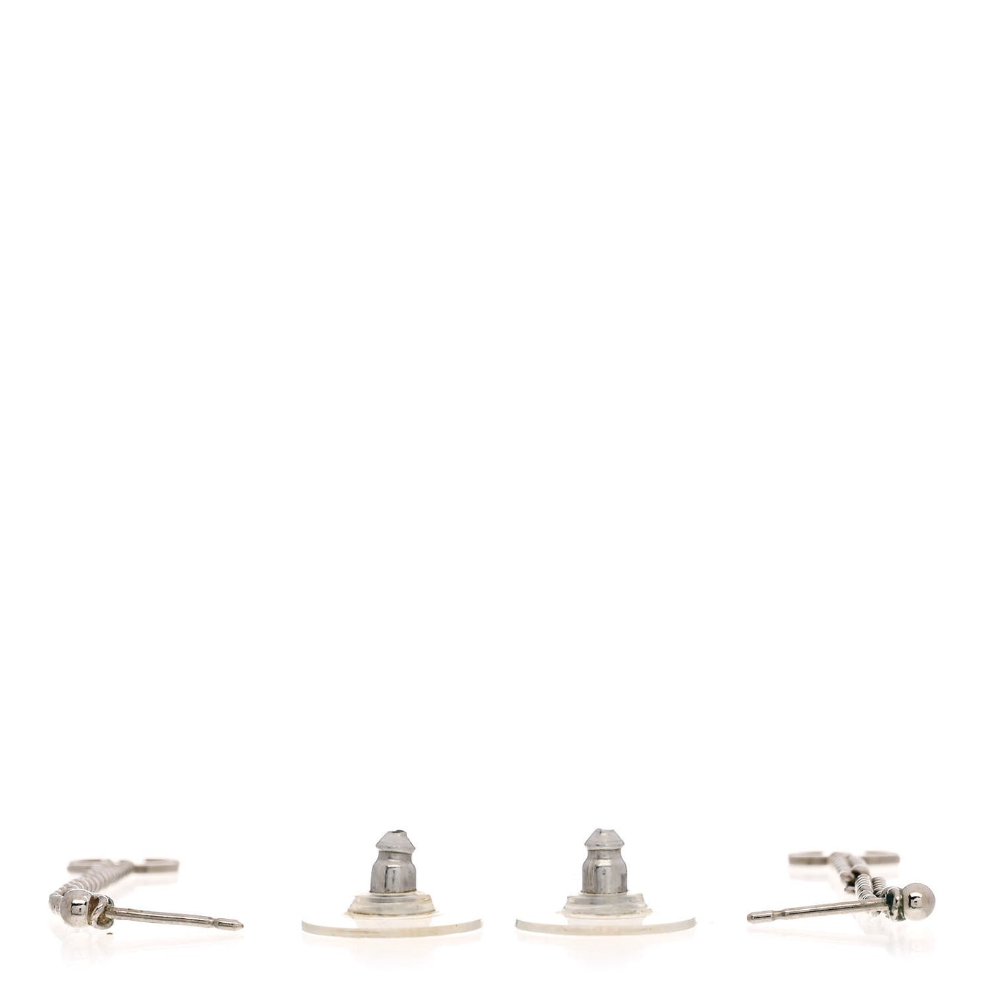 CC Long Drop Earrings Silver