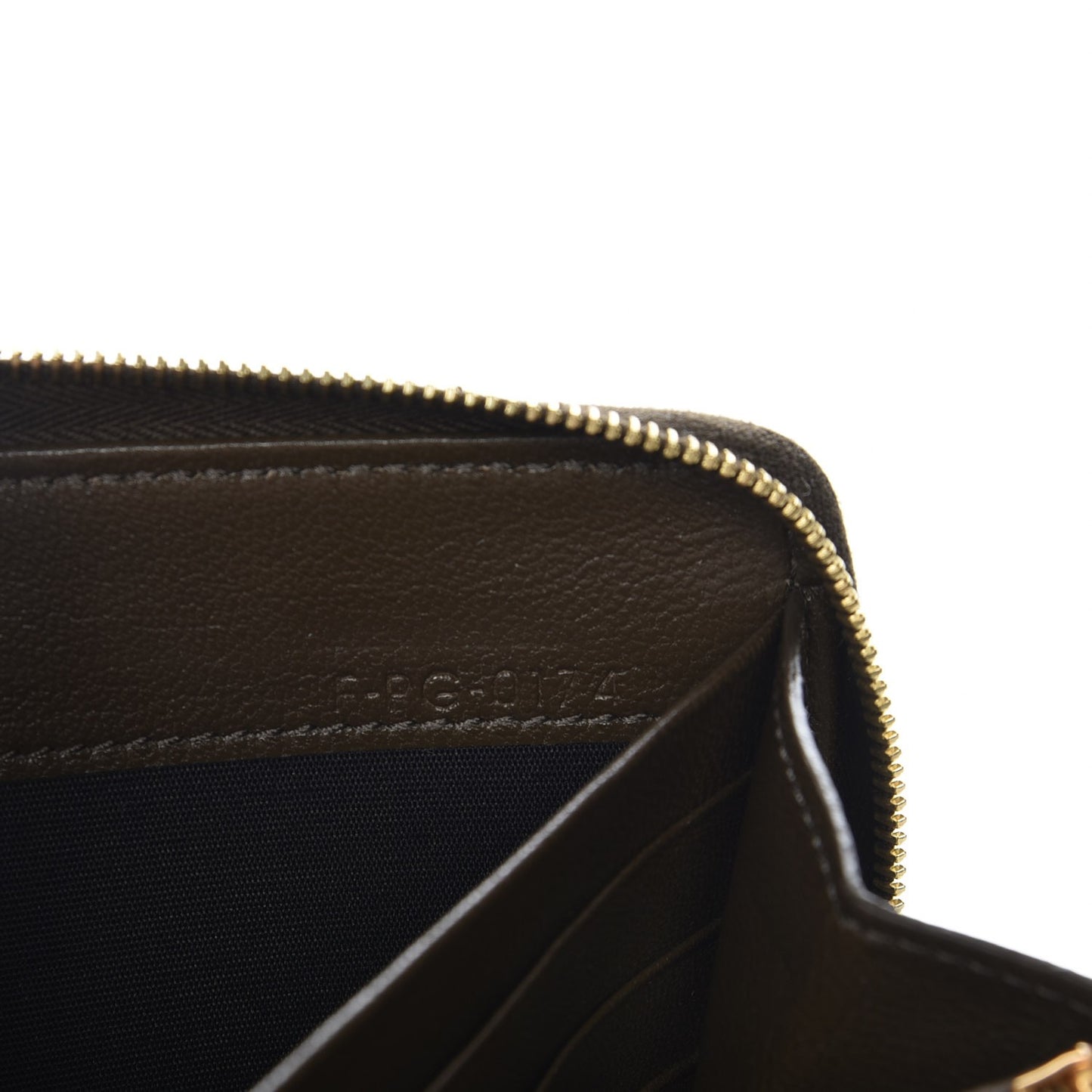 Python Lambskin Large Zip Around Multifunction Wallet Khaki