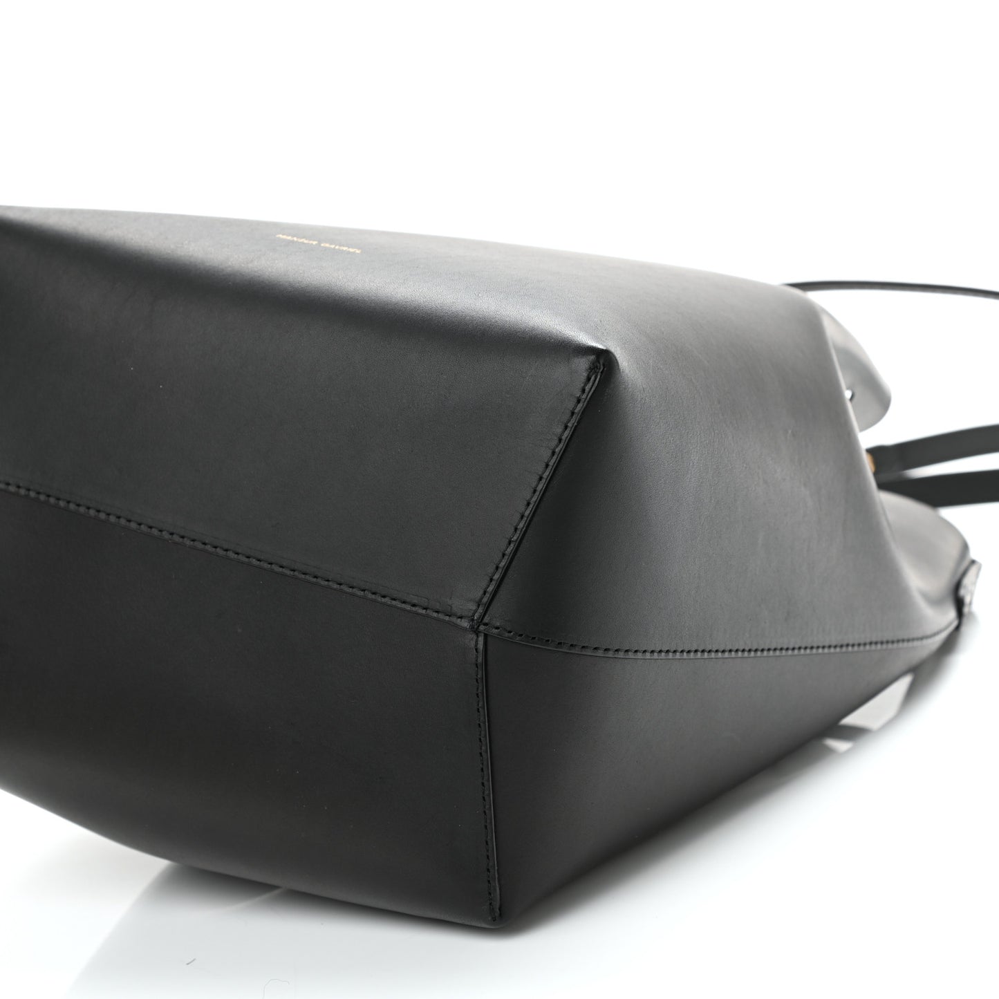 Calfskin Mini Bucket Bag Black Flamma