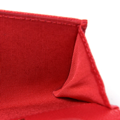 Chanel Caviar Quilted Flap Card Holder Wallet Red 9 of 18