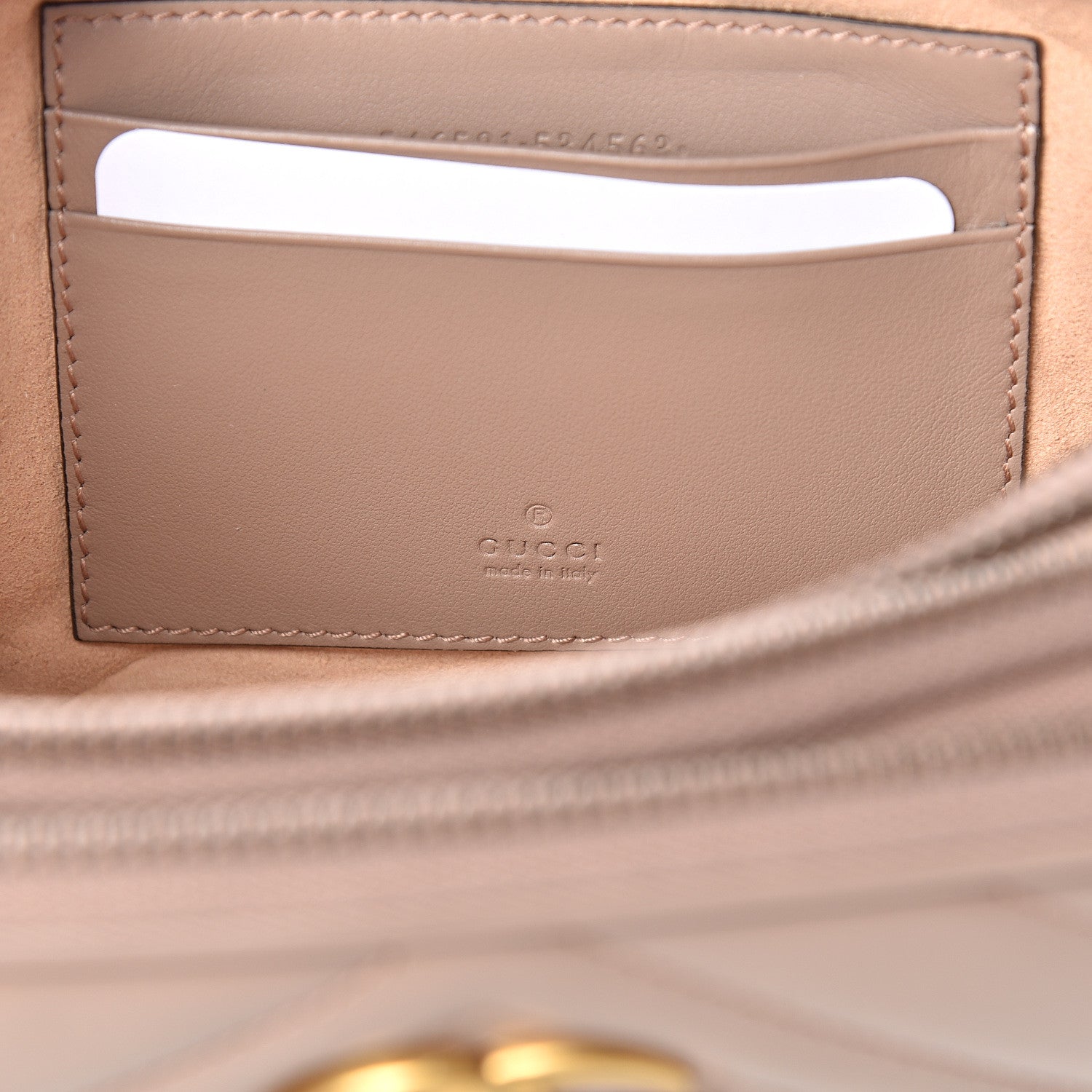 Gucci Calfskin Matelasse Mini GG Marmont Chain Crossbody Bag Porcelain Rose 8 of 13