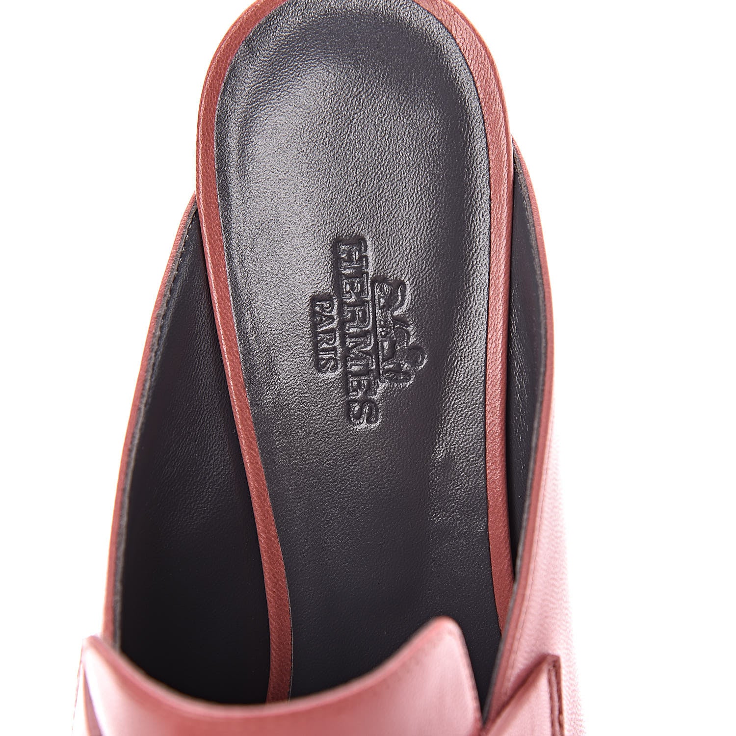Hermes Goatskin Paradis Mules 37 Rouge Blush 7 of 8