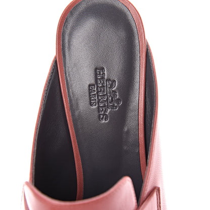 Hermes Goatskin Paradis Mules 37 Rouge Blush 7 of 8