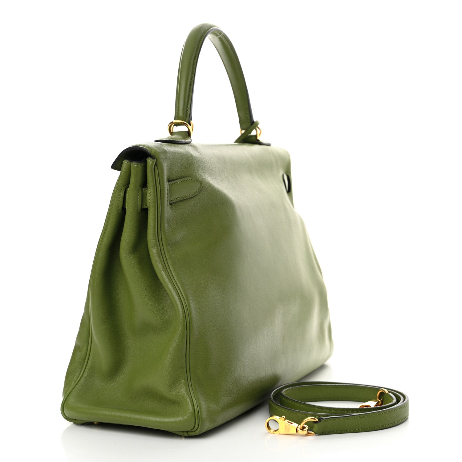 Hermes Swift Kelly Retourne 35 Pelouse 3 of 13