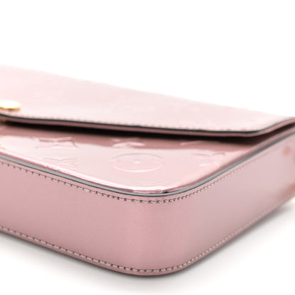Louis Vuitton Vernis Pochette Felicie Chain Wallet Metallic Pale Pink 11 of 12
