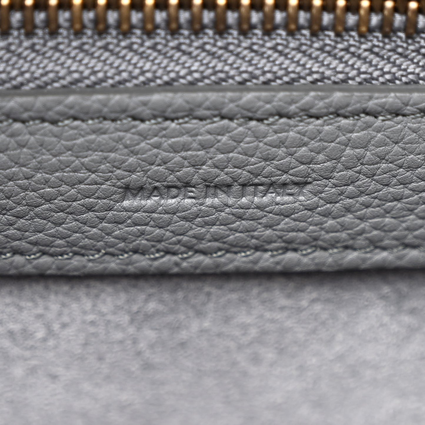 Baby Drummed Calfskin Micro Luggage Kohl