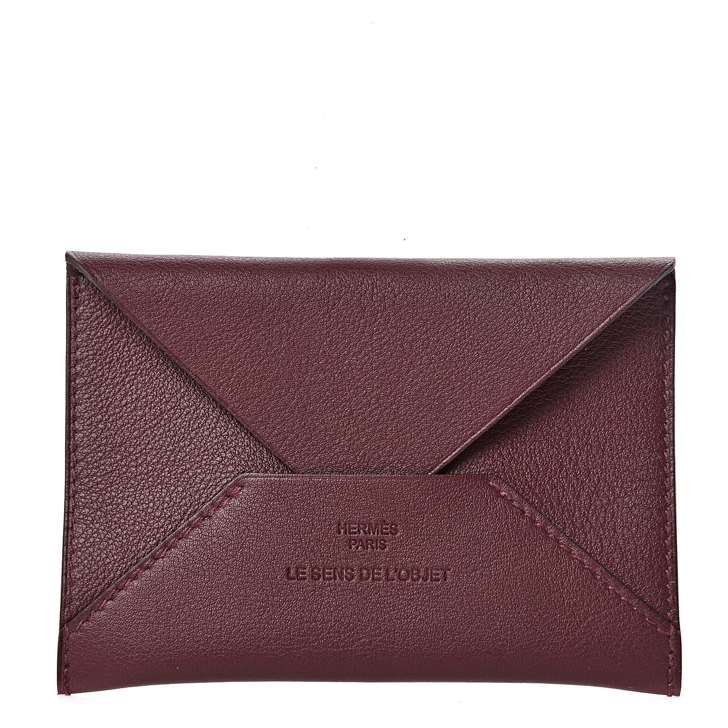 Hermes Swift Le Sens De L'Objet Envelope Card Case Bordeaux 1 of 7
