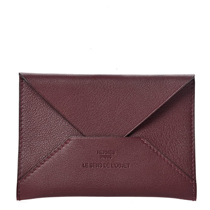 Hermes Swift Le Sens De L'Objet Envelope Card Case Bordeaux 1 of 7