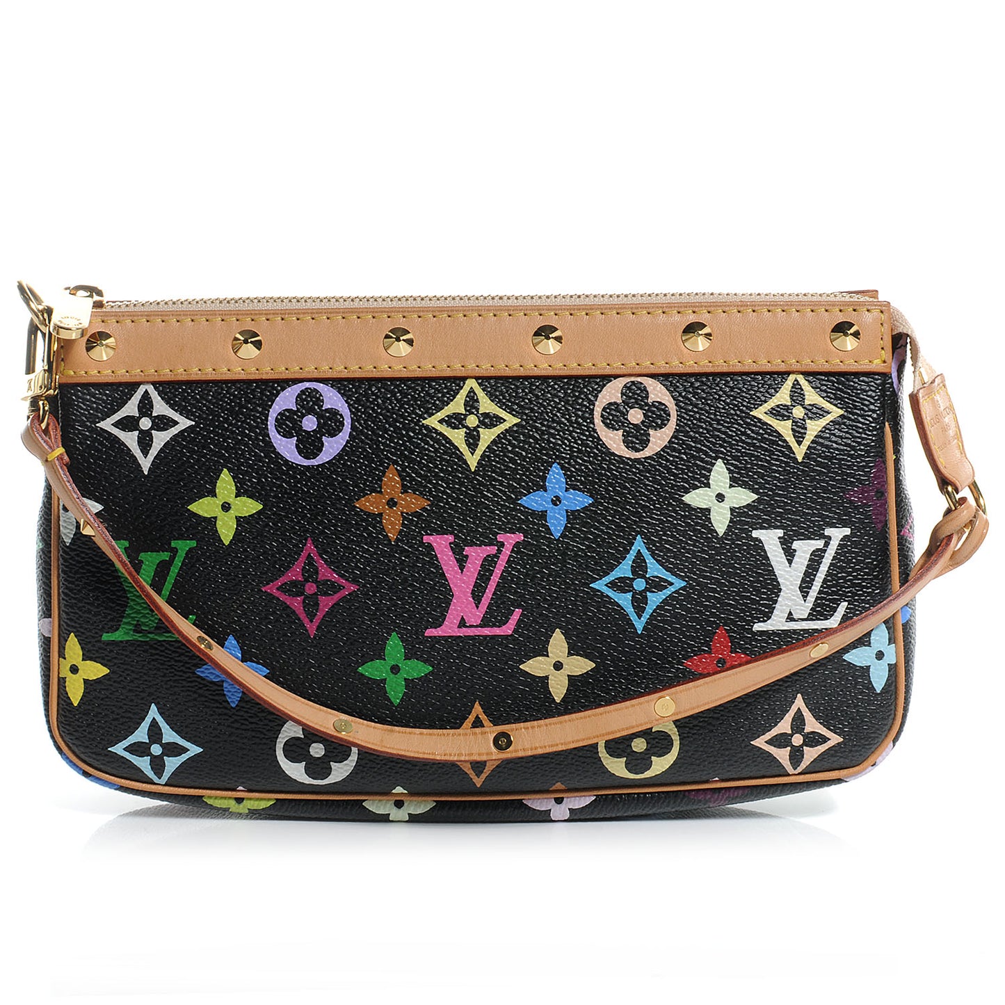 Monogram Multicolor Pochette Accessories Black