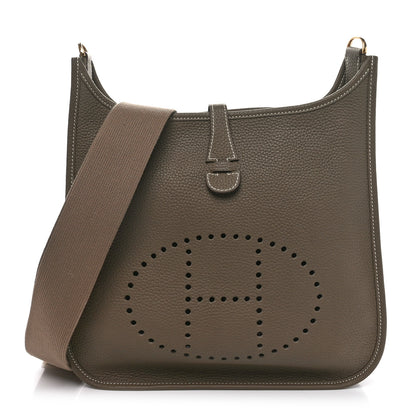 Hermes Taurillon Clemence Evelyne III PM Etoupe 1 of 10