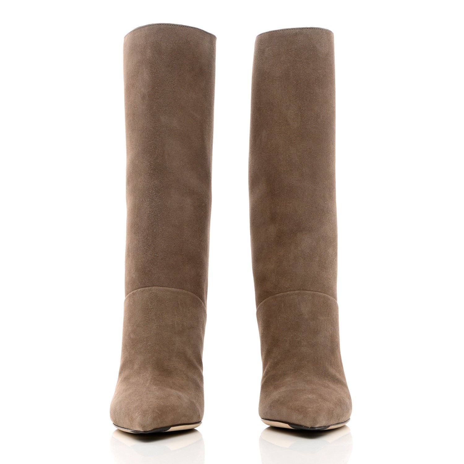 Jimmy Choo Suede Beren 85 Boots 36 Light Mocha 2 of 16