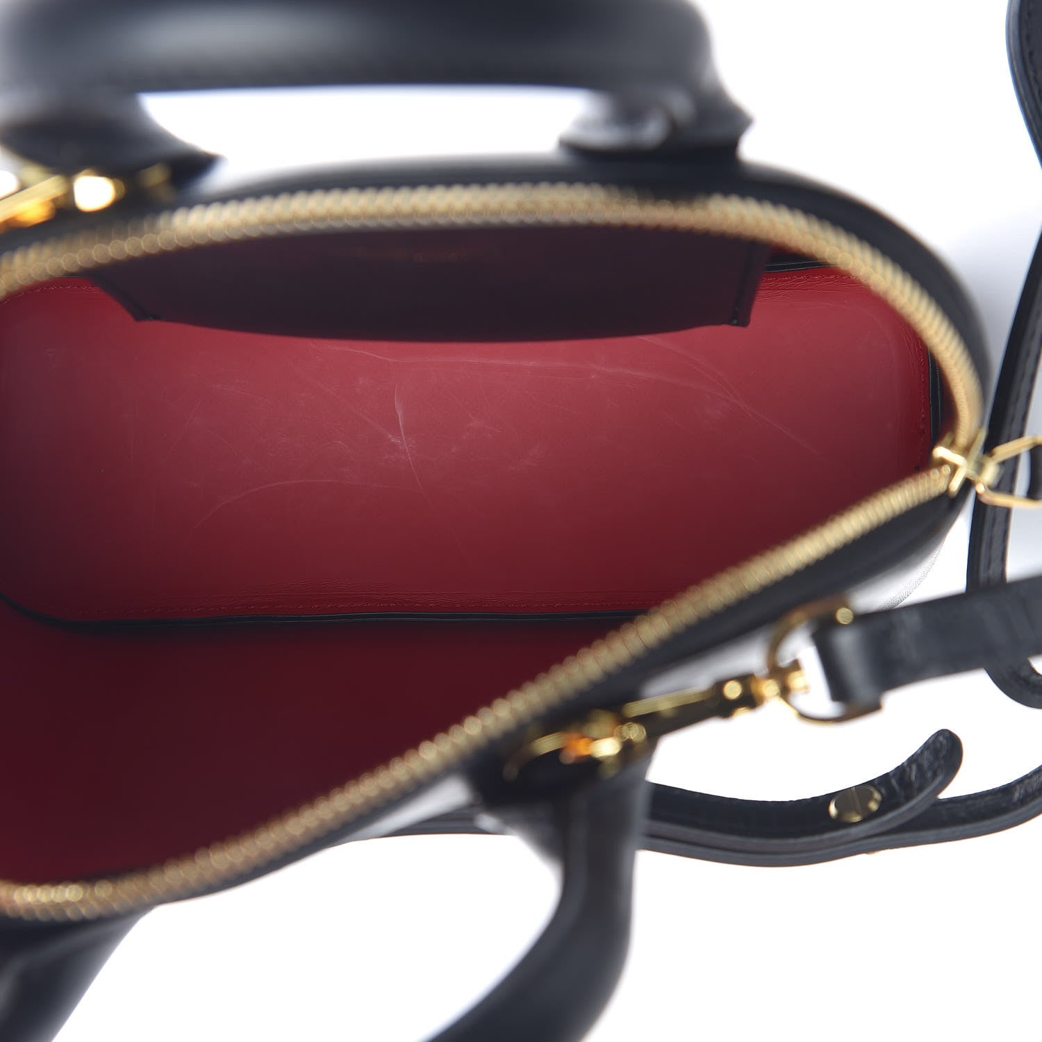 Mansur Gavriel Vegetable Tanned Calfskin Mini Round Top Handle Bag Black Flamma 5 of 11