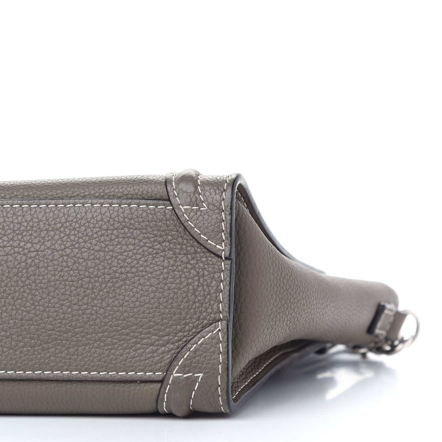 Celine Drummed Calfskin Nano Luggage Souris 8 of 8