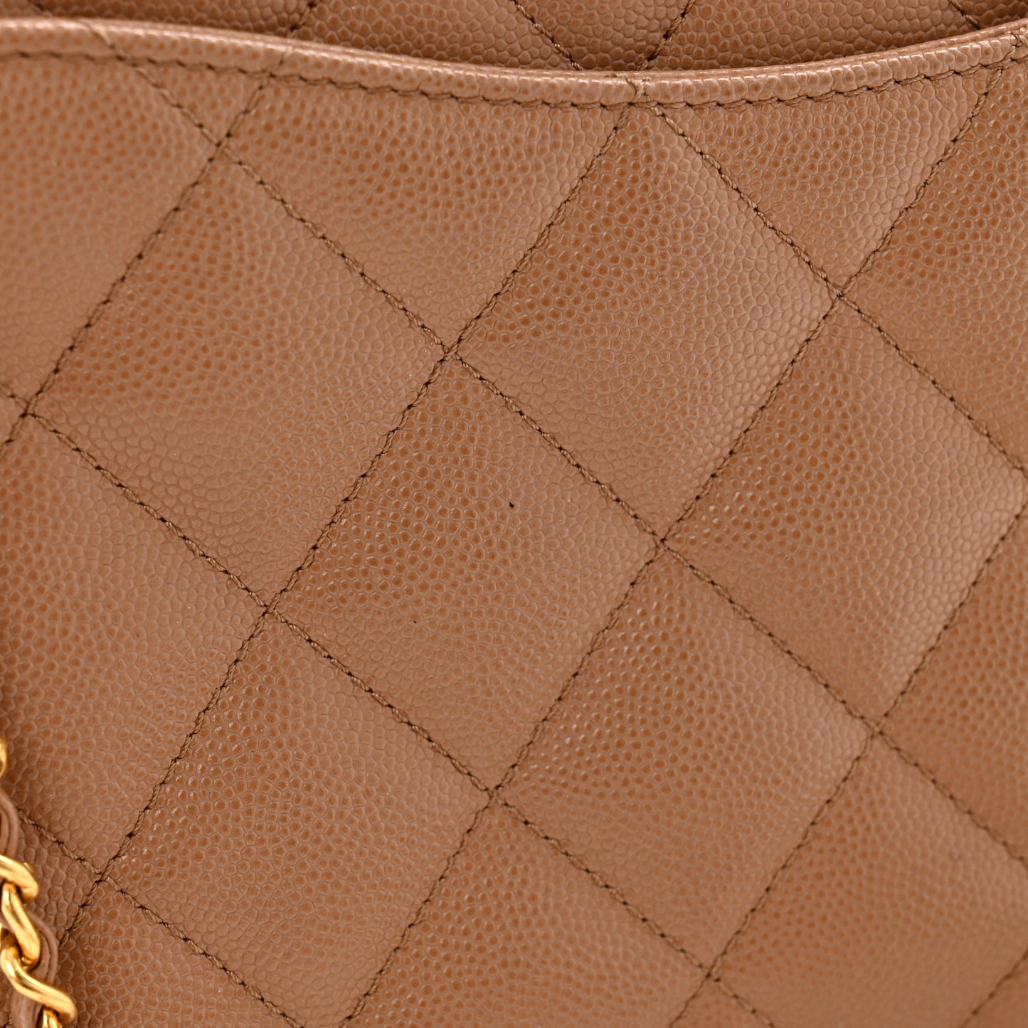 Caviar Quilted Coco First Flap Beige