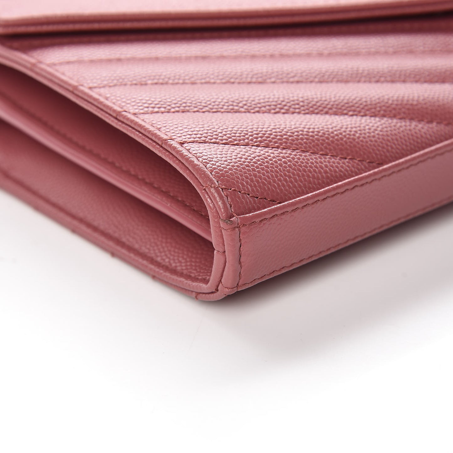 Grain De Poudre Matelasse Chevron Monogram Chain Wallet Mystic Rose