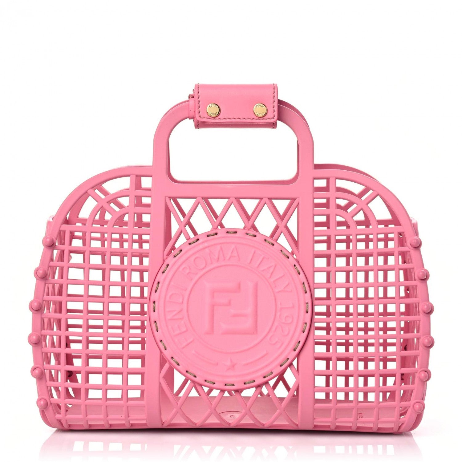 Fendi Recycled Plastic Vitello Liberty Matte Small Fendi Basket Rosa 1 of 16