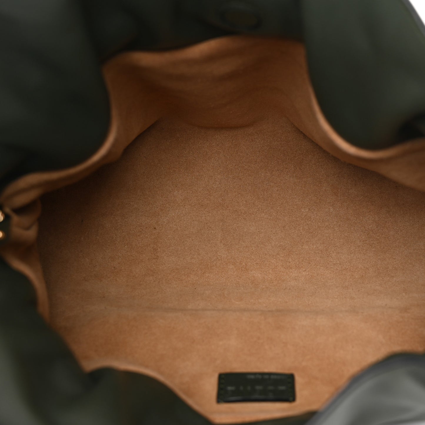 Calfskin Flamenco Knot Clutch Vintage Khaki