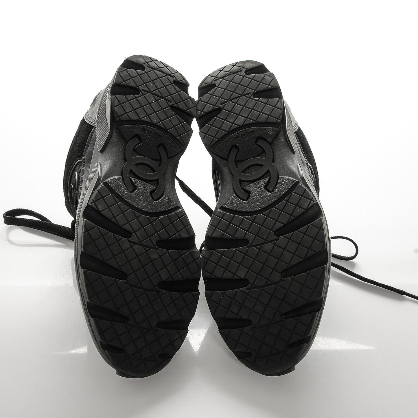 Suede Calfskin CC Sneakers 36 Black