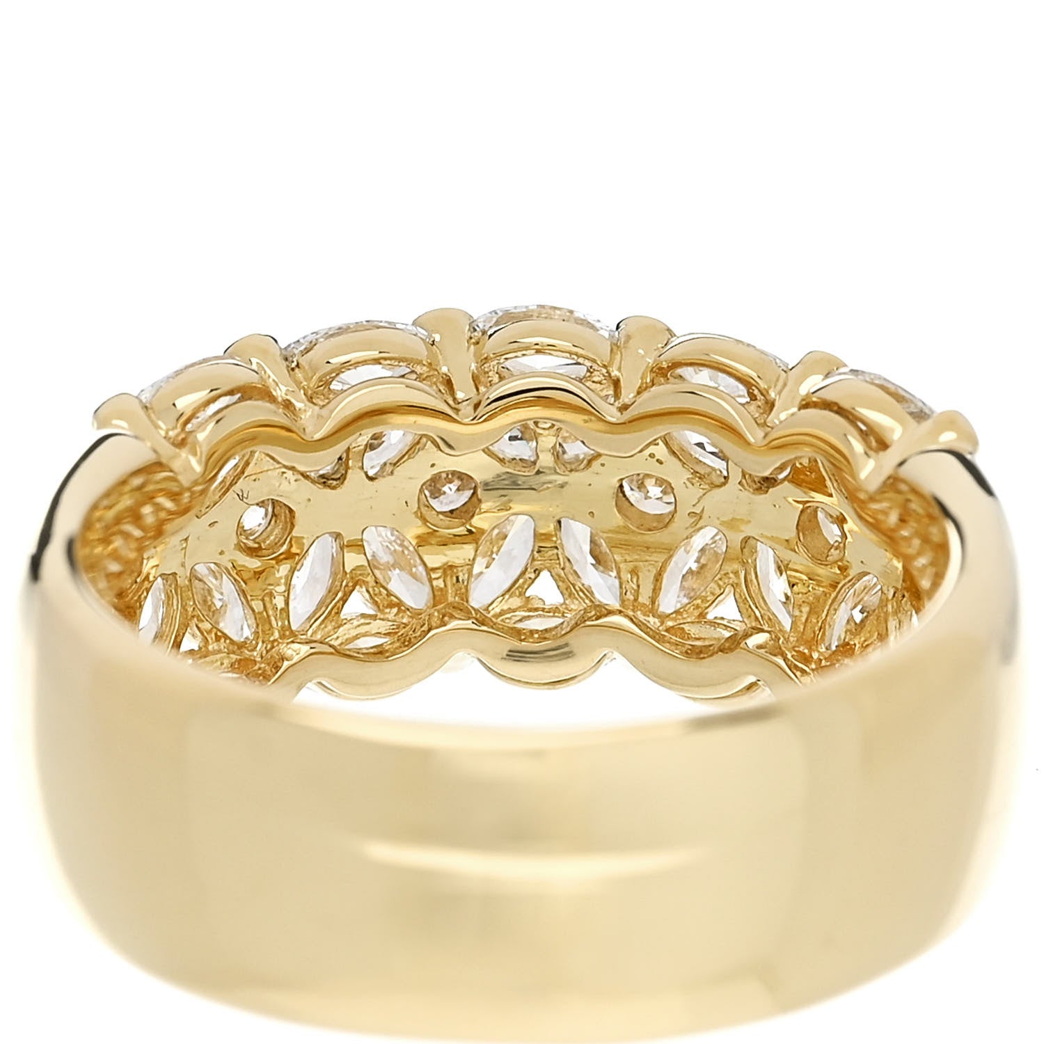 Parker & West by FASHIONPHILE 18K Yellow Gold Diamond 1.53ctw Band Ring 53 6.5 8 of 9